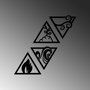 Wallity For Elements Accesorio Decorativo de Pared de Metal Negro (4 Piezas)